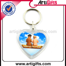 Heart shape cheap custom digital photo keychain